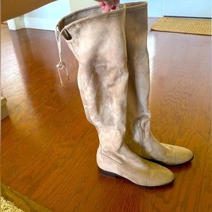 Ivanka Trump Flat Over the Knee Suede Boots 8.5